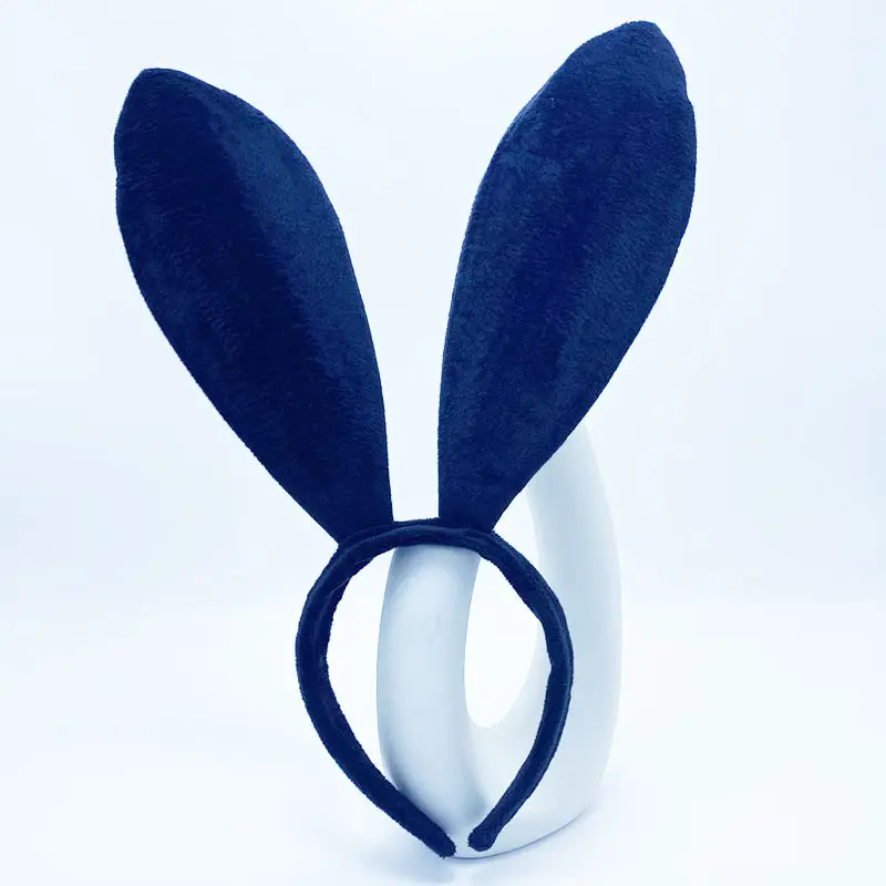 Plush Rabbit Ears Headband White Pink Bow Decor - Image 19