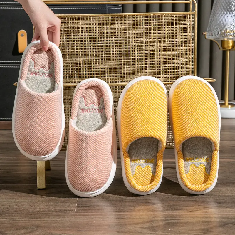 Cotton Slippers Women's Winter Indoor Home Couple's 2022 New Warm Non-slip Plush Men's Outer Wear Autumn and Winter