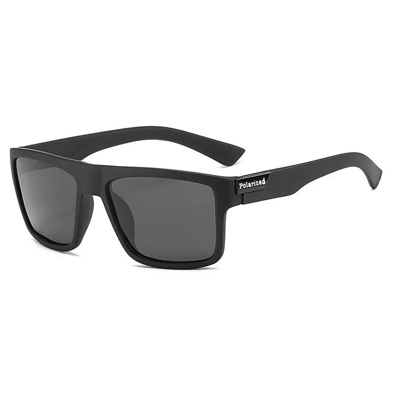 Polarized Sunglasses Blue Mirror Black Frame