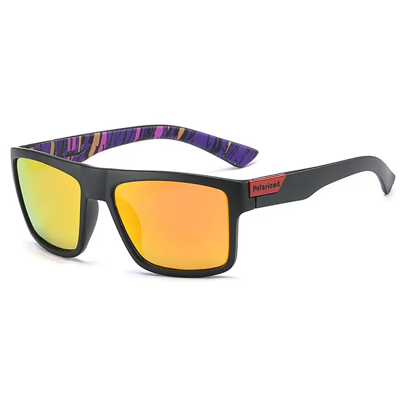 Polarized Sunglasses Blue Mirror Black Frame