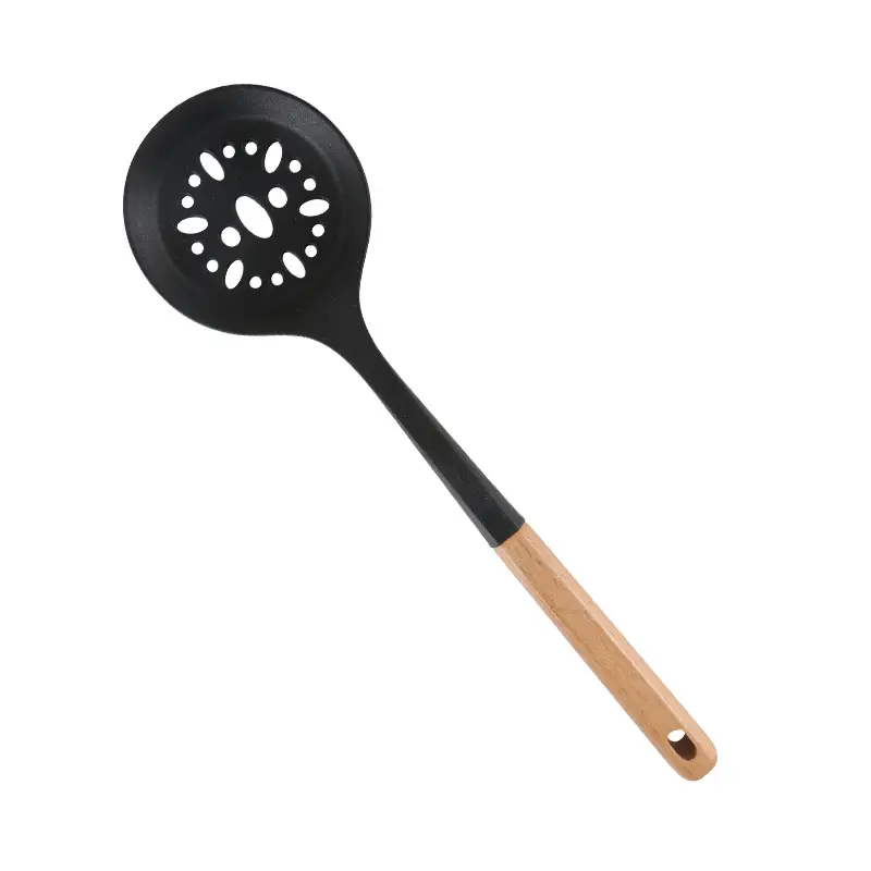Wooden Handle Silicone Kitchenware 13 Pieces suit Storage Barrel Kitchen Tools Non-stick Cooking Spoon suit