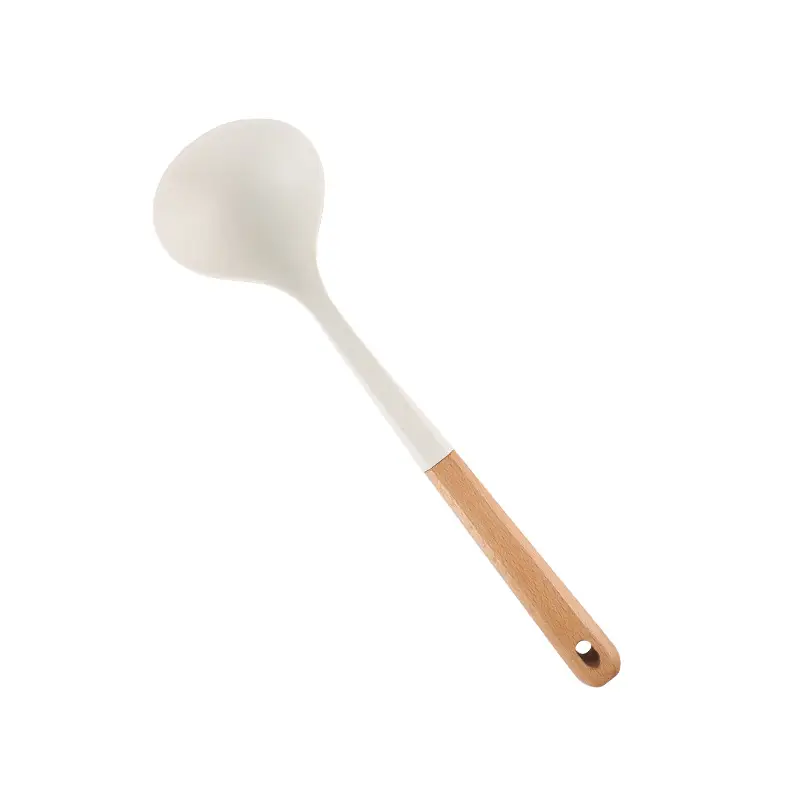 Wooden Handle Silicone Kitchenware 13 Pieces suit Storage Barrel Kitchen Tools Non-stick Cooking Spoon suit