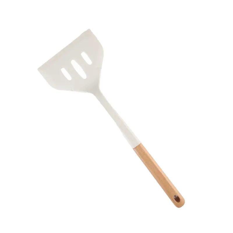 Wooden Handle Silicone Kitchenware 13 Pieces suit Storage Barrel Kitchen Tools Non-stick Cooking Spoon suit