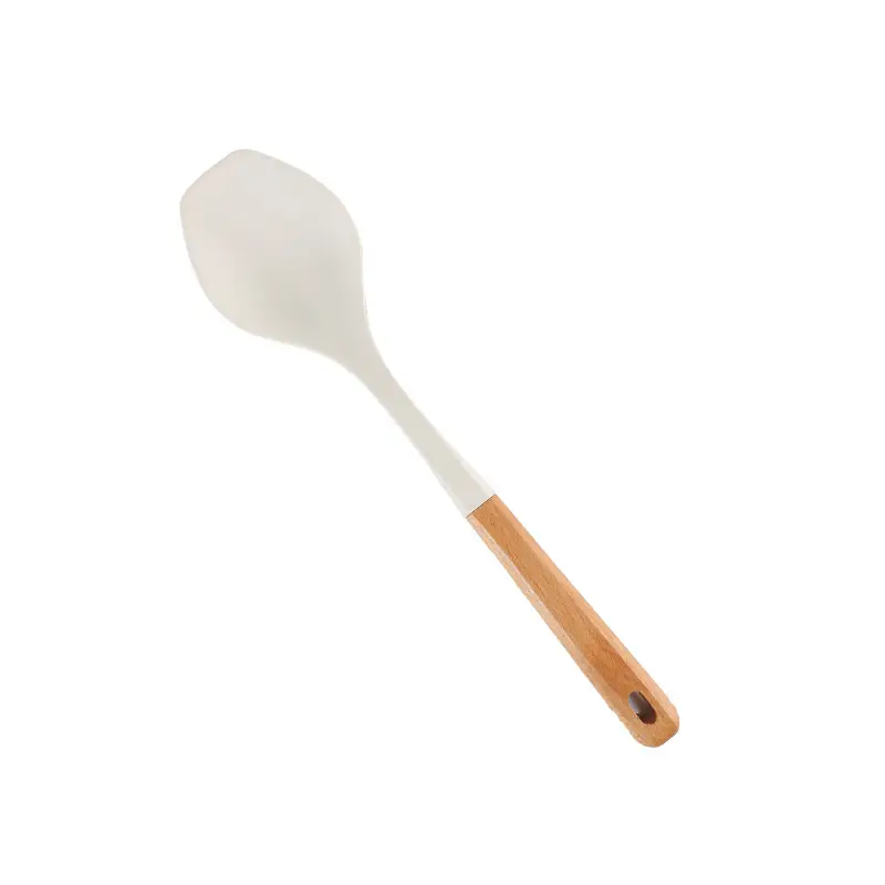 Wooden Handle Silicone Kitchenware 13 Pieces suit Storage Barrel Kitchen Tools Non-stick Cooking Spoon suit