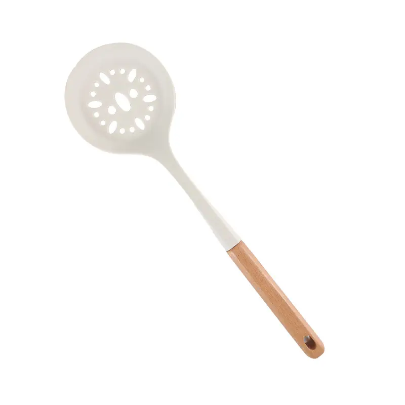 Wooden Handle Silicone Kitchenware 13 Pieces suit Storage Barrel Kitchen Tools Non-stick Cooking Spoon suit