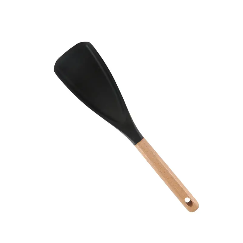Wooden Handle Silicone Kitchenware 13 Pieces suit Storage Barrel Kitchen Tools Non-stick Cooking Spoon suit