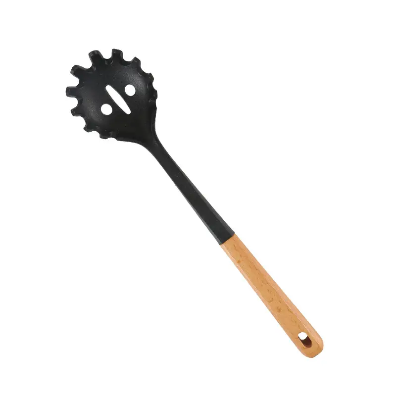 Wooden Handle Silicone Kitchenware 13 Pieces suit Storage Barrel Kitchen Tools Non-stick Cooking Spoon suit
