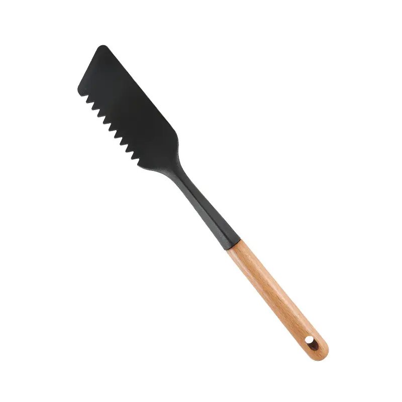 Wooden Handle Silicone Kitchenware 13 Pieces suit Storage Barrel Kitchen Tools Non-stick Cooking Spoon suit