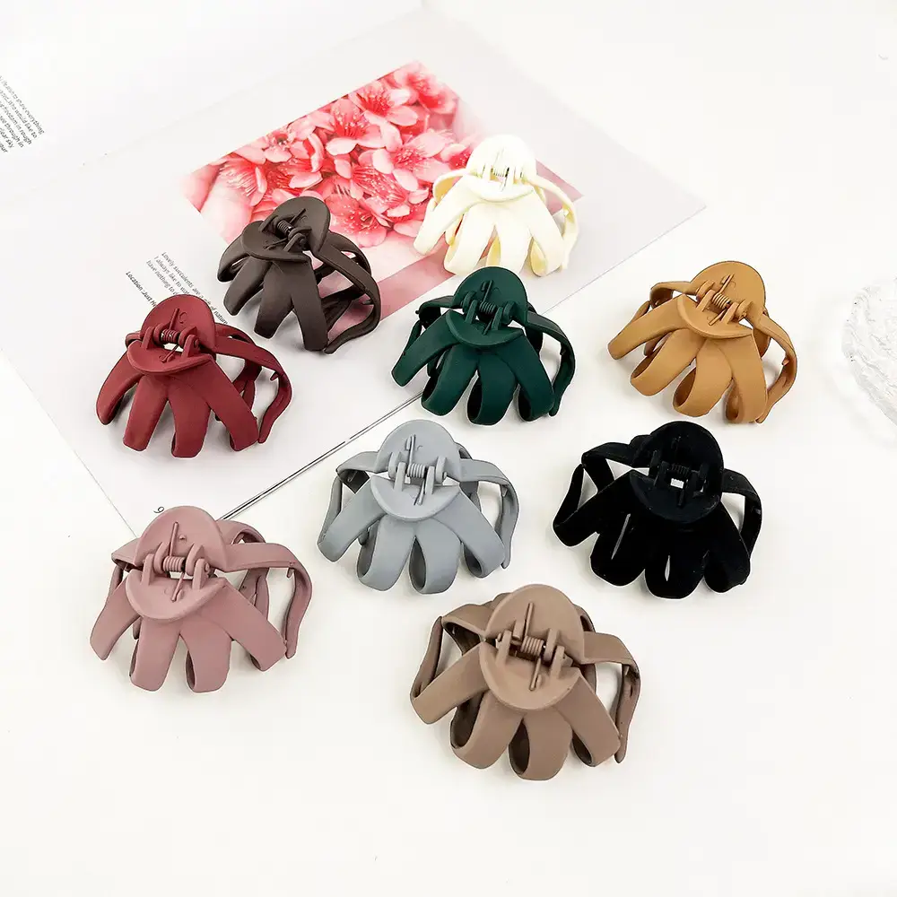 Meatball Hair Clips for Girls Large Scrub Ponytail Fluffy