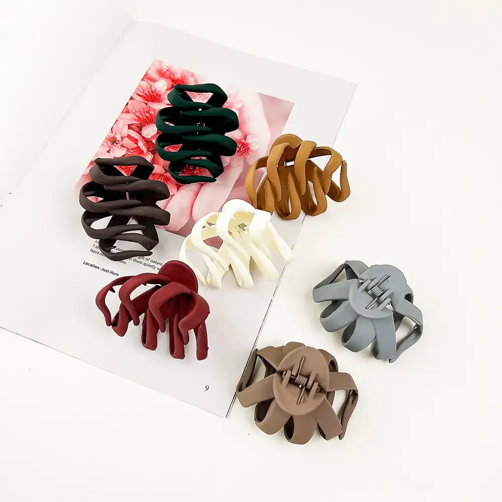 Meatball Hair Clips for Girls Large Scrub Ponytail Fluffy