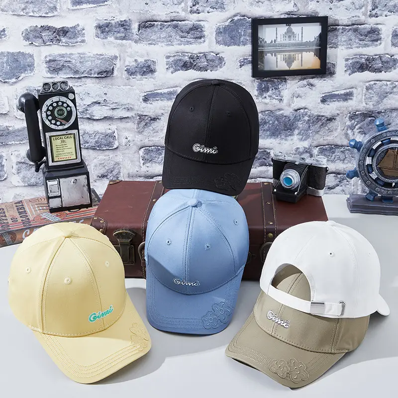 White Letter Embroidered Golf Cap for Men Women