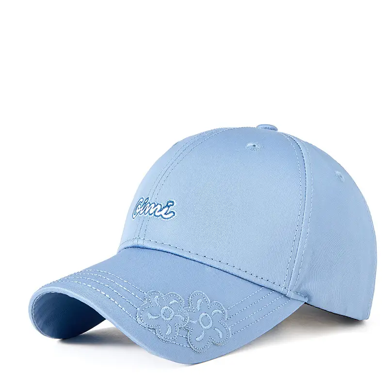 White Letter Embroidered Golf Cap for Men Women