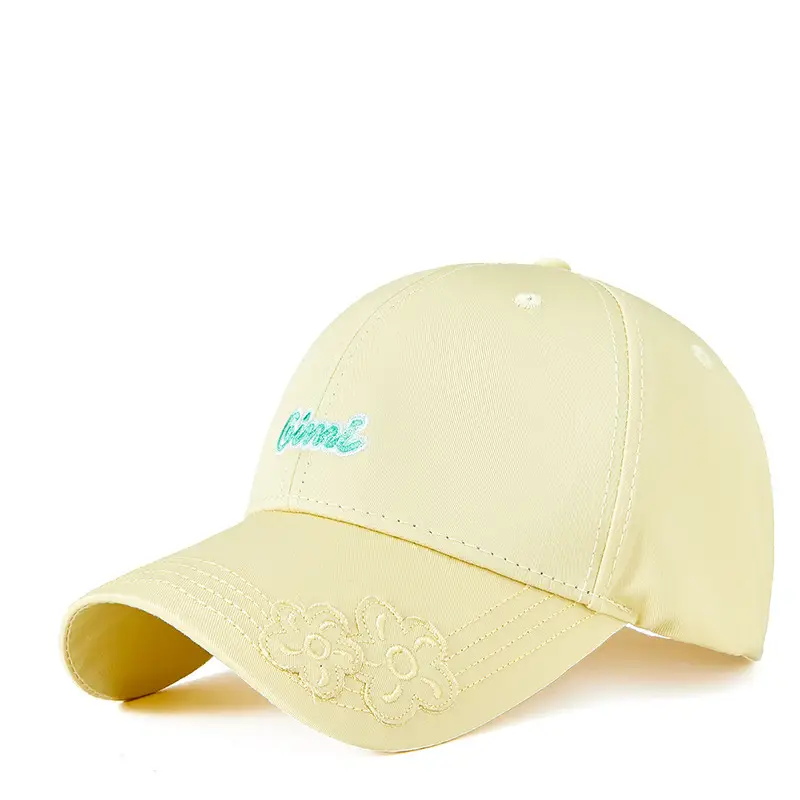 White Letter Embroidered Golf Cap for Men Women