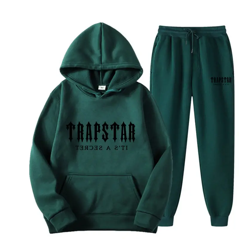 TRAPSTAR Fleece Hoodie Set Blue for Men Women