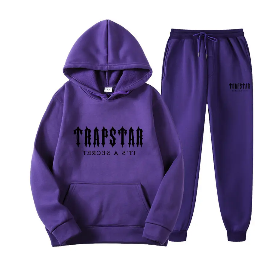 TRAPSTAR Fleece Hoodie Set Blue for Men Women