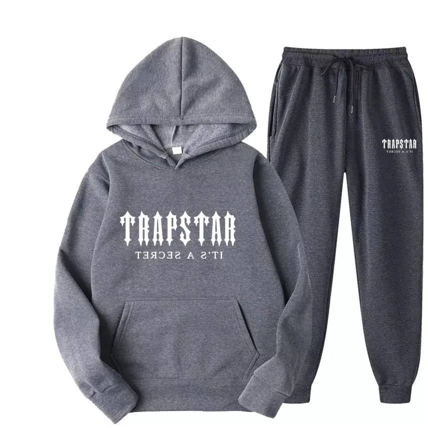 TRAPSTAR Fleece Hoodie Set Blue for Men Women