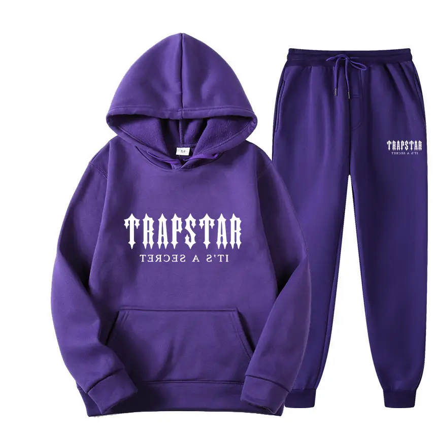 TRAPSTAR Fleece Hoodie Set Blue for Men Women