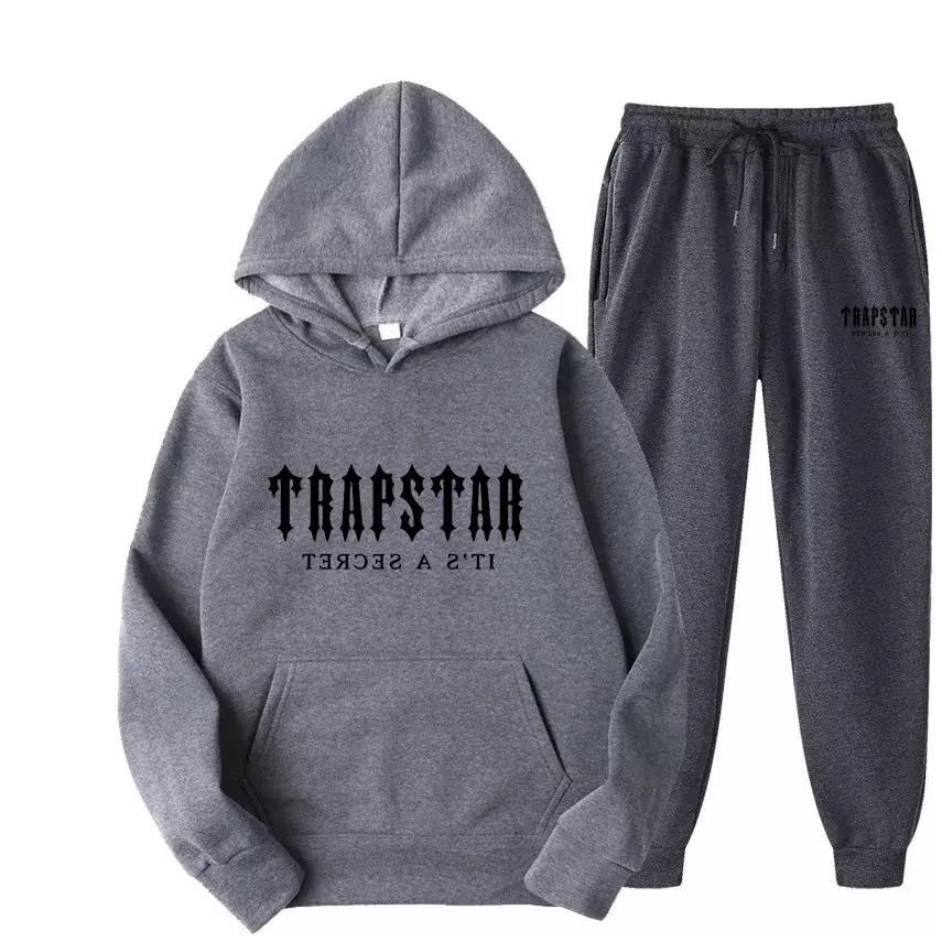 TRAPSTAR Fleece Hoodie Set Blue for Men Women