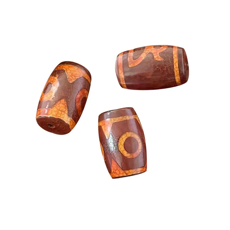 Xizang Dragon Scale Tianzhu Agate Beads 15x22mm - Image 5
