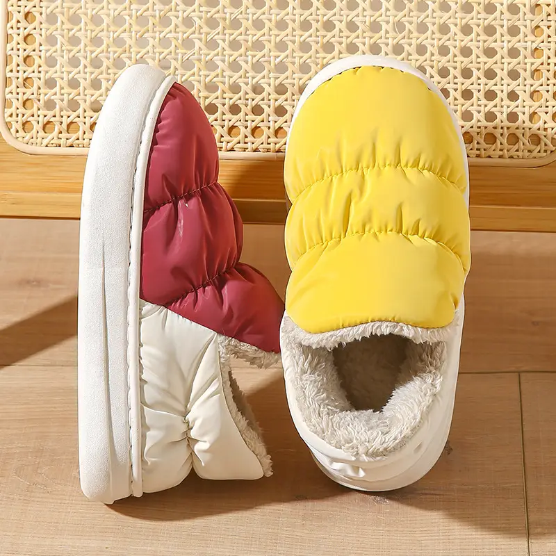 Cotton Slippers Women's Winter Couple's Outer Wear Bag with Cute Home Indoor Wood Floor Warm Soft Sole Cotton Shoes for Men