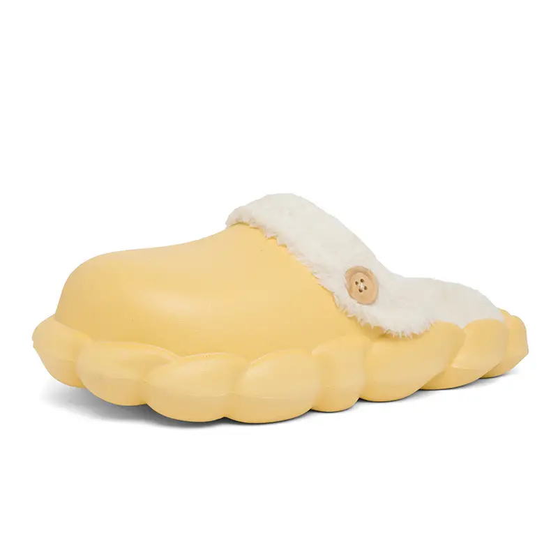 Women's Detachable Cotton Warm Slippers Black Winter