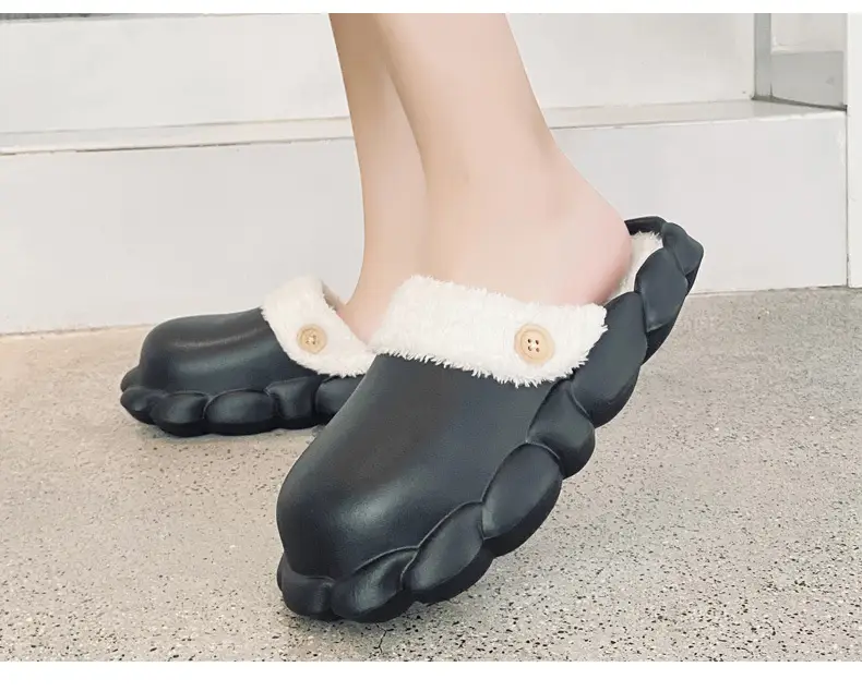Detachable cotton slippers women's autumn and winter home warm moon shoes EVA waterproof non-slip covered plush cotton shoes — feature 16