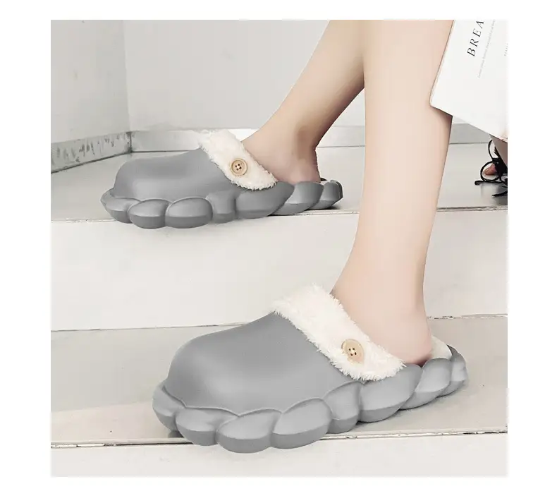 Detachable cotton slippers women's autumn and winter home warm moon shoes EVA waterproof non-slip covered plush cotton shoes — feature 24