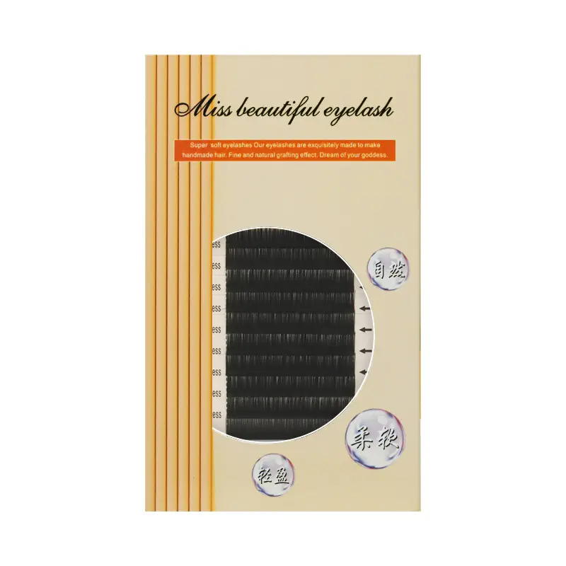 0.25 C Fake Eyelashes Single Flat Hair Double Tip - Image 25