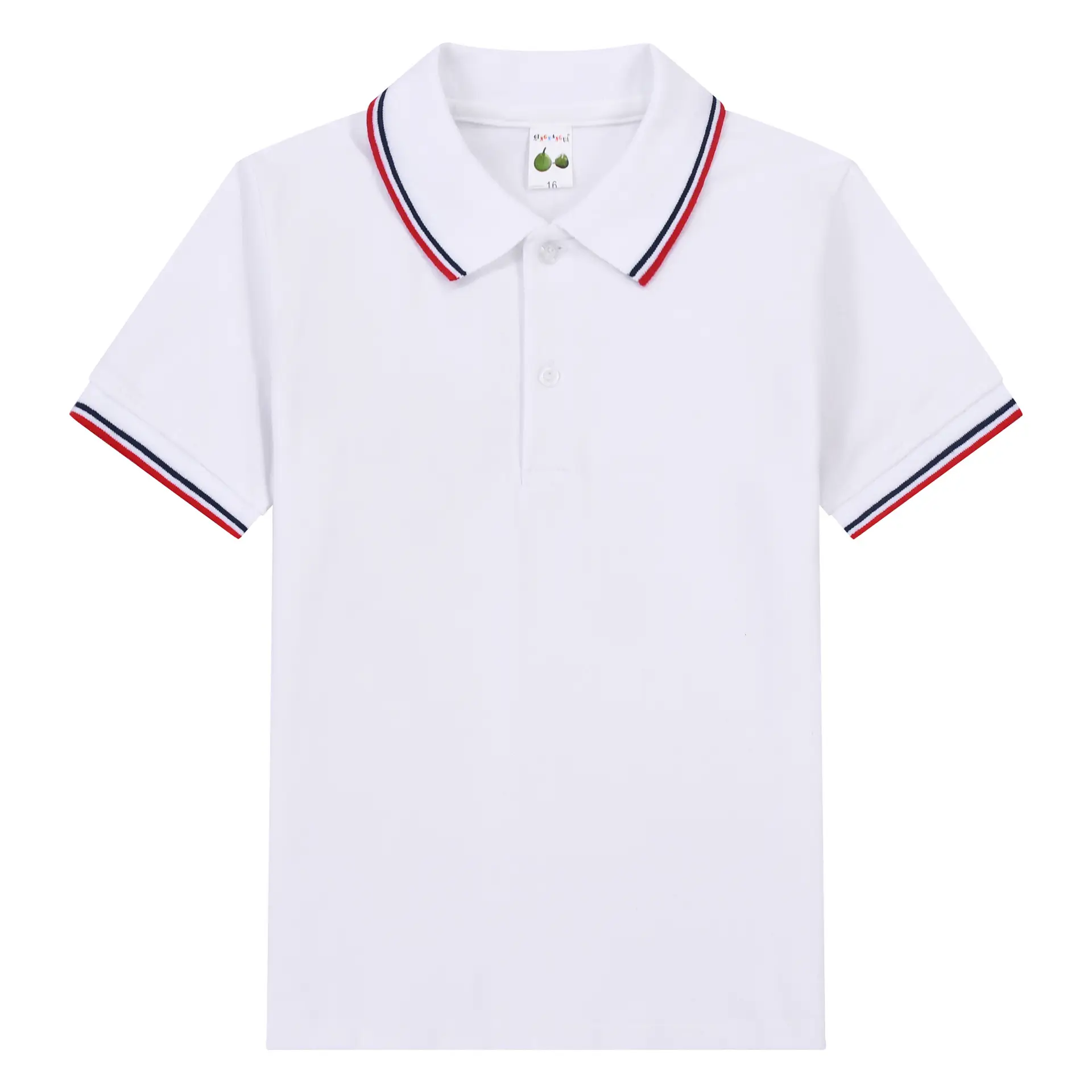 Light Blue Polo T-Shirt for Boys Girls Cotton Short Sleeve — feature 3