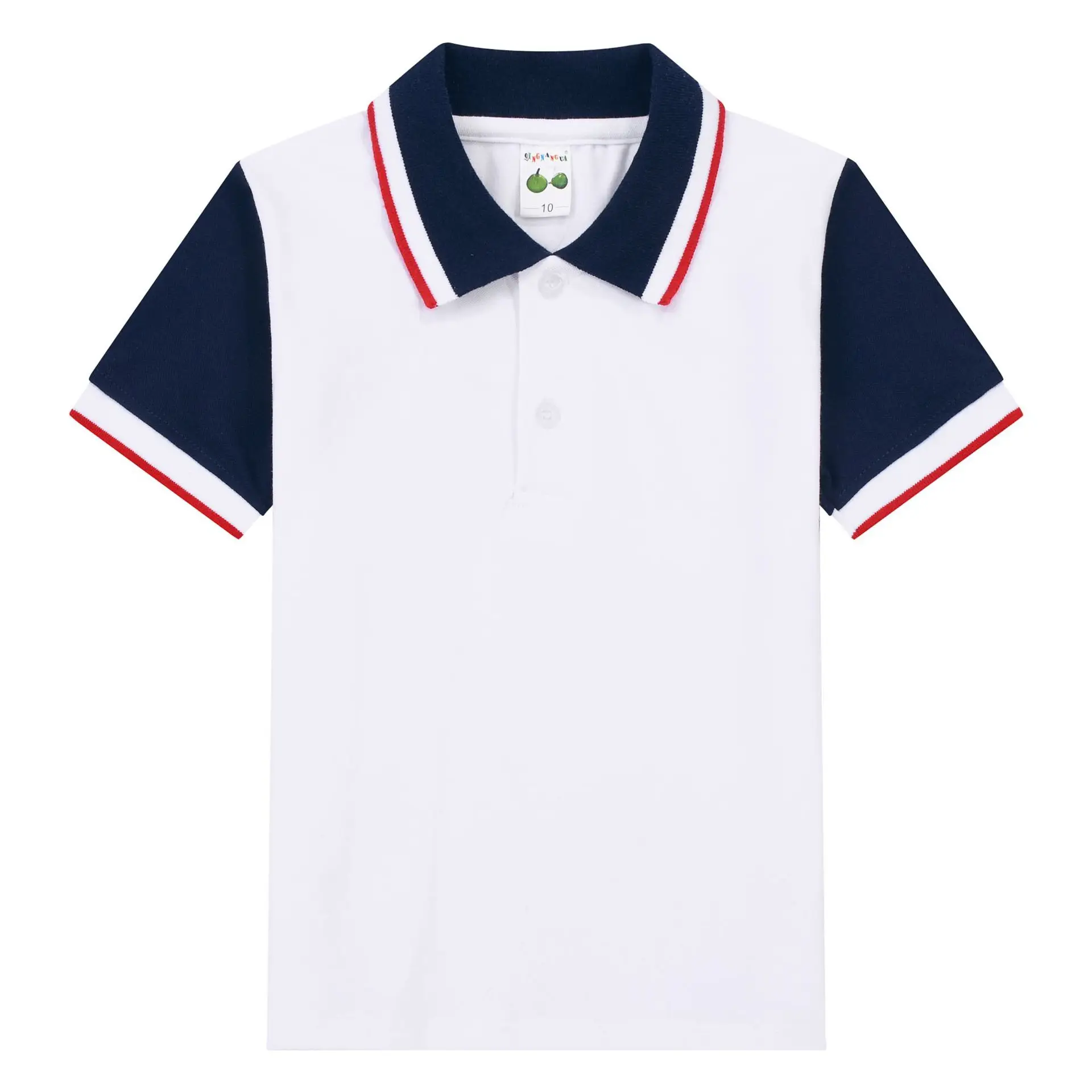 Light Blue Polo T-Shirt for Boys Girls Cotton Short Sleeve - Image 2