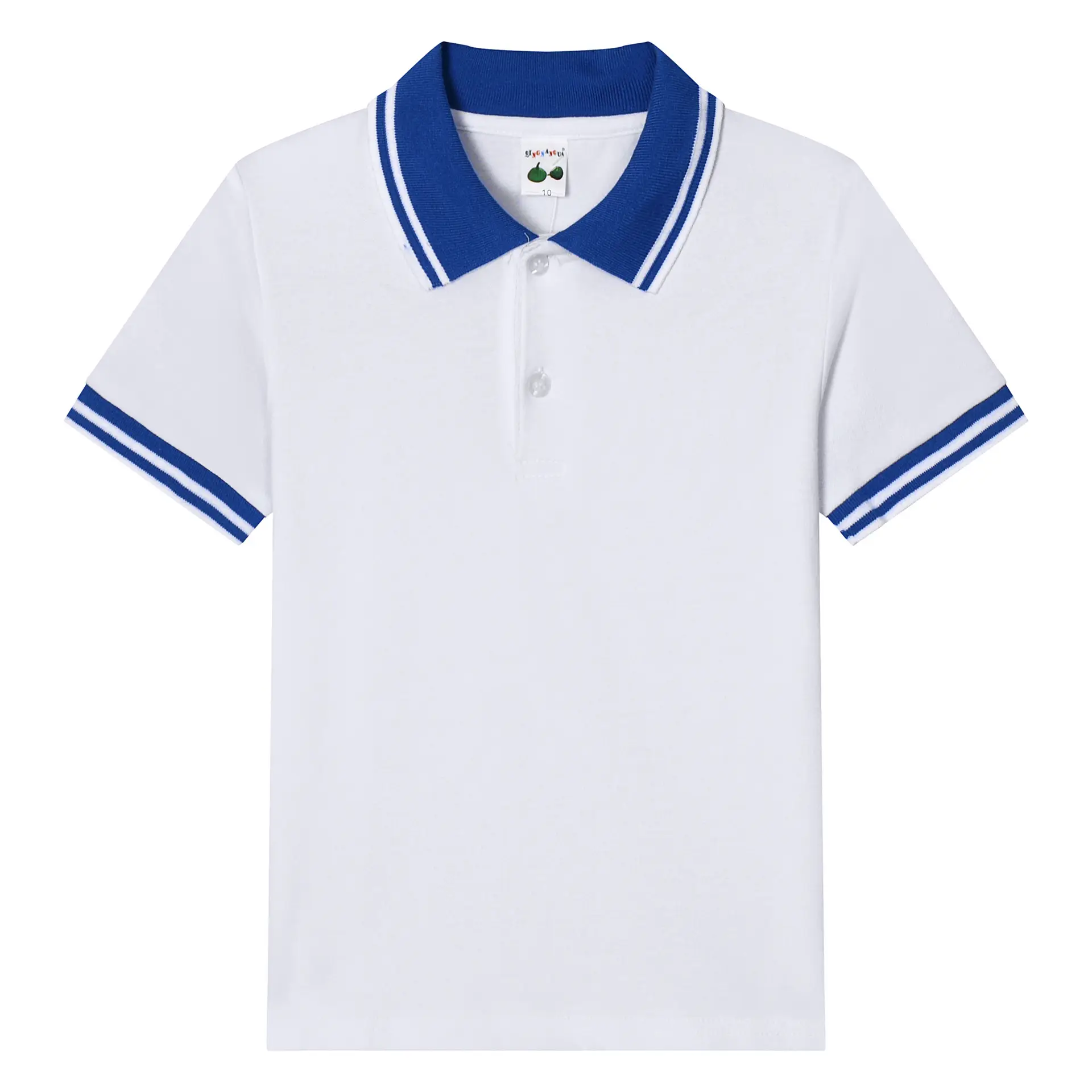 Light Blue Polo T-Shirt for Boys Girls Cotton Short Sleeve - Image 8