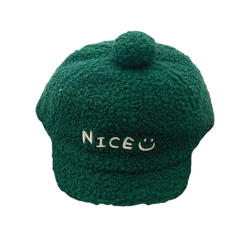 Qiunan Kids Winter Wool Beanies with Letters - Image 7