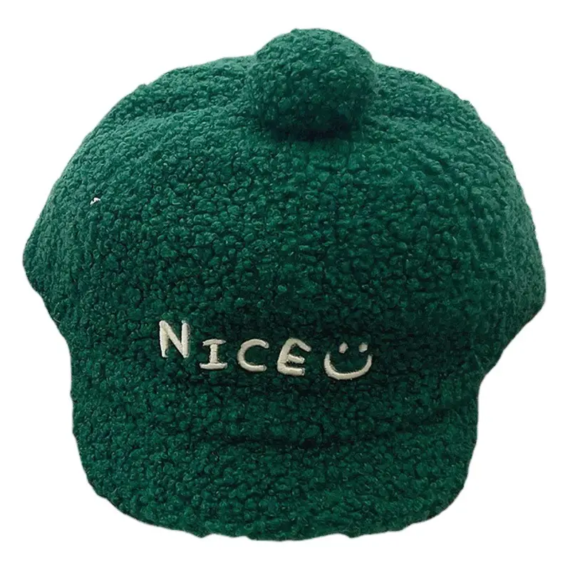 Qiunan Kids Winter Wool Beanies with Letters