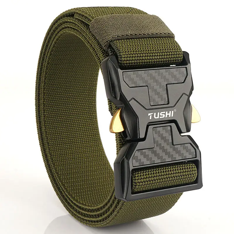 Tushi 2022 New Security Buckle Nylon Belt Men's Combat Belt Outdoor Sports Multifunctional Tactical Belt - Image 2
