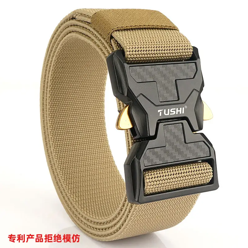 Tushi 2022 New Security Buckle Nylon Belt Men's Combat Belt Outdoor Sports Multifunctional Tactical Belt - Image 7