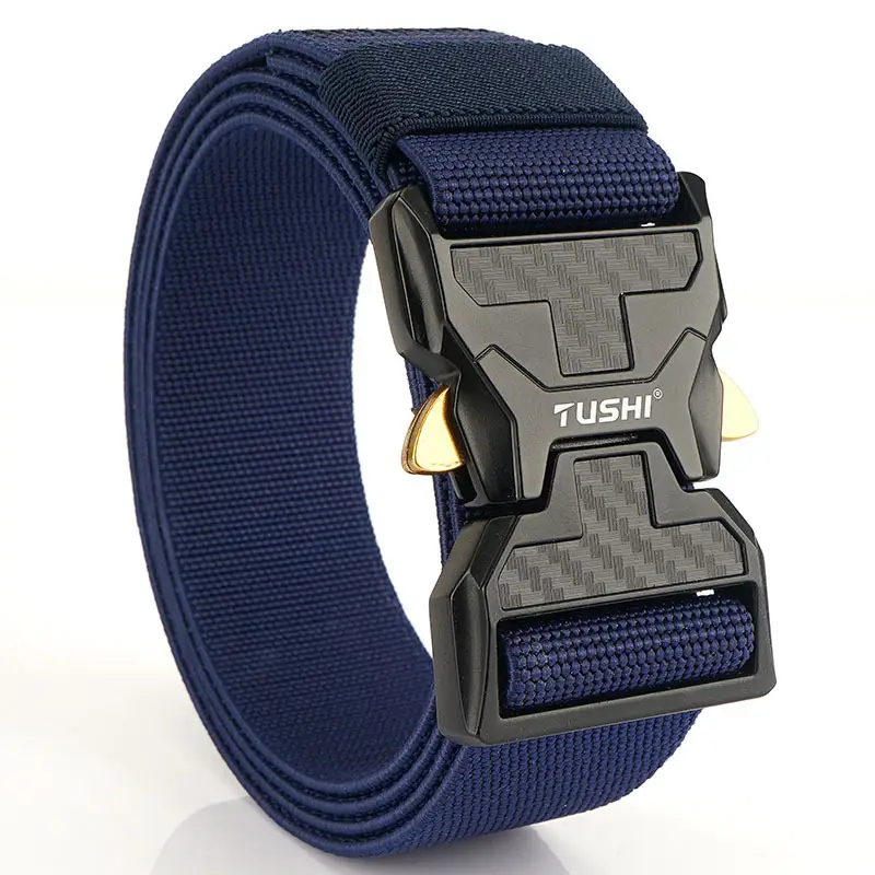 Tushi 2022 New Security Buckle Nylon Belt Men's Combat Belt Outdoor Sports Multifunctional Tactical Belt - Image 4