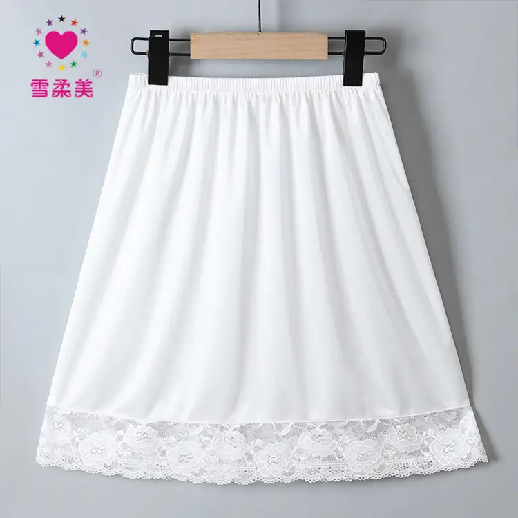 Lace Edge Ice Silk Safety Skirt 45cm Large - Image 3