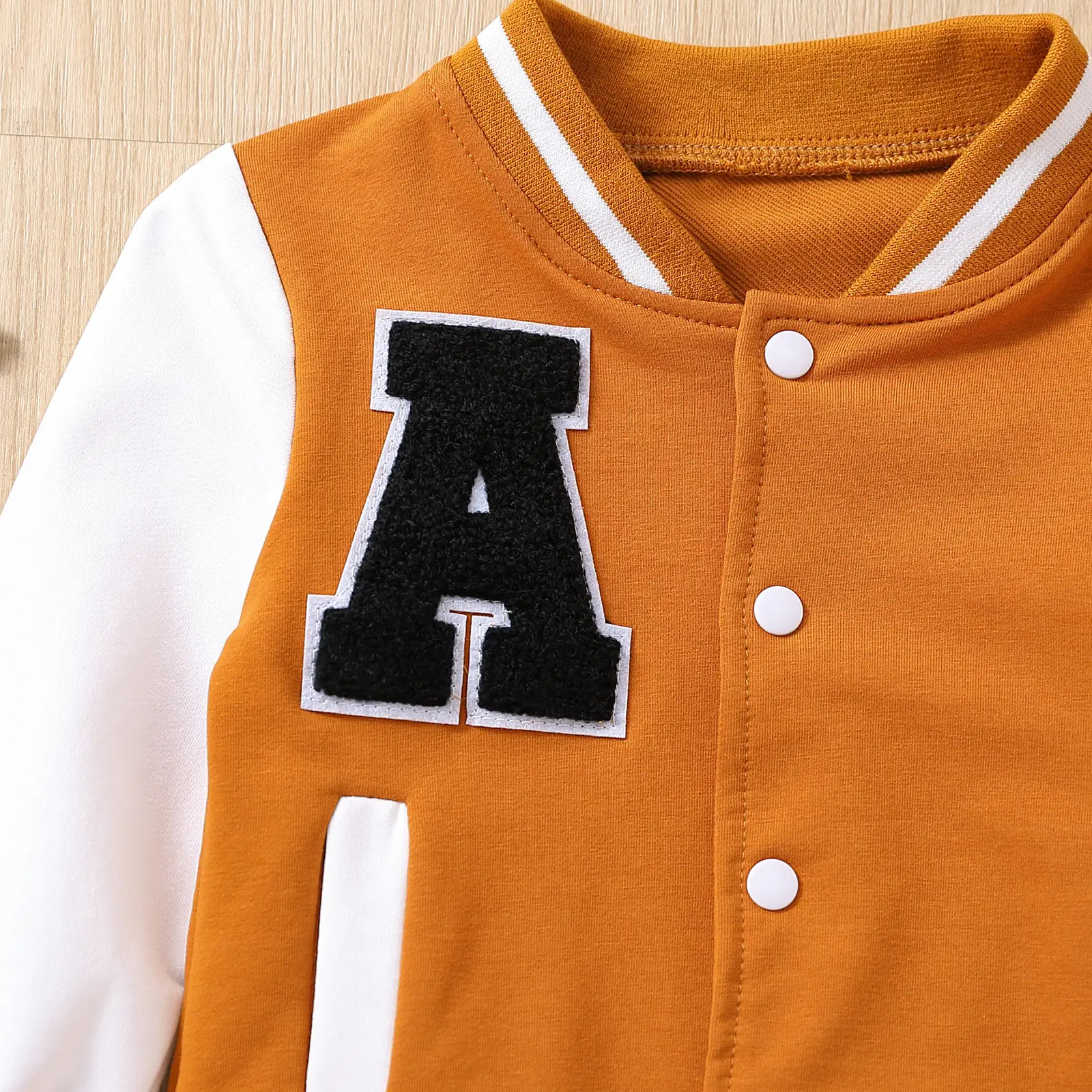 Navy Blue & Yellow A-Line Bomber Jacket for Kids — feature 6