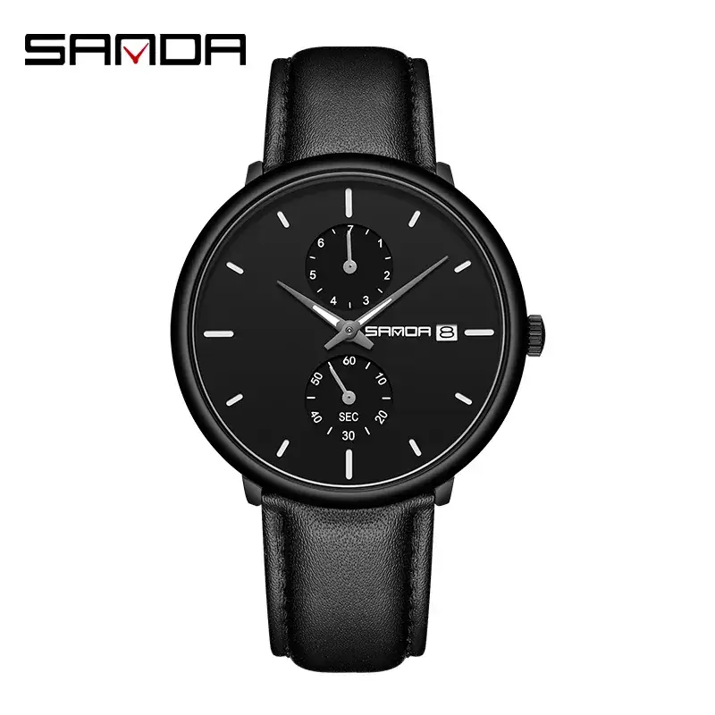 Sanda Men's Black Quartz Watches 7 Models - Image 2