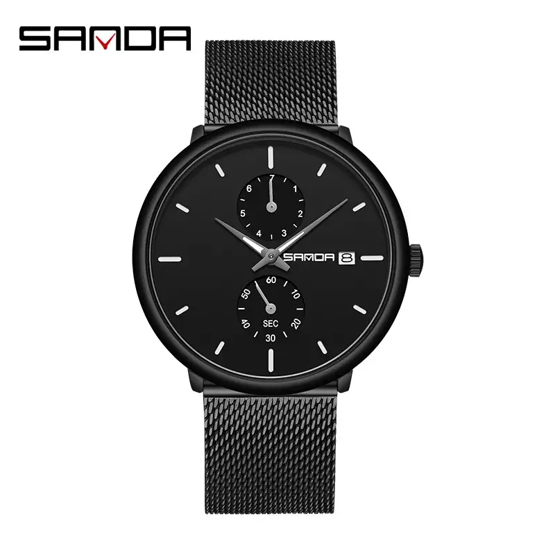 Sanda Men's Black Quartz Watches 7 Models - Image 6