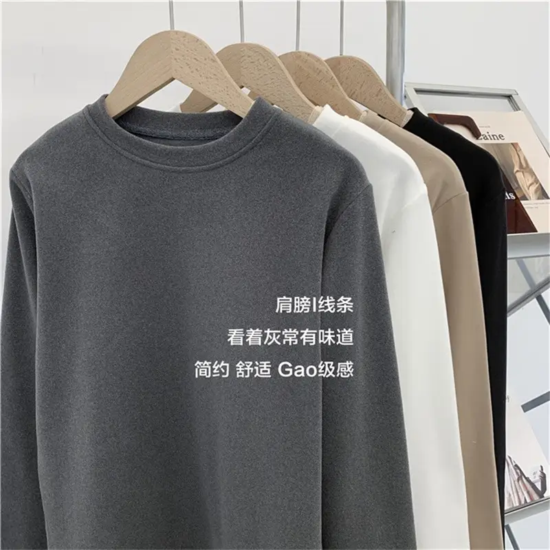 Women's Derong Warm Brushed Long Sleeve T-Shirt White — feature 12