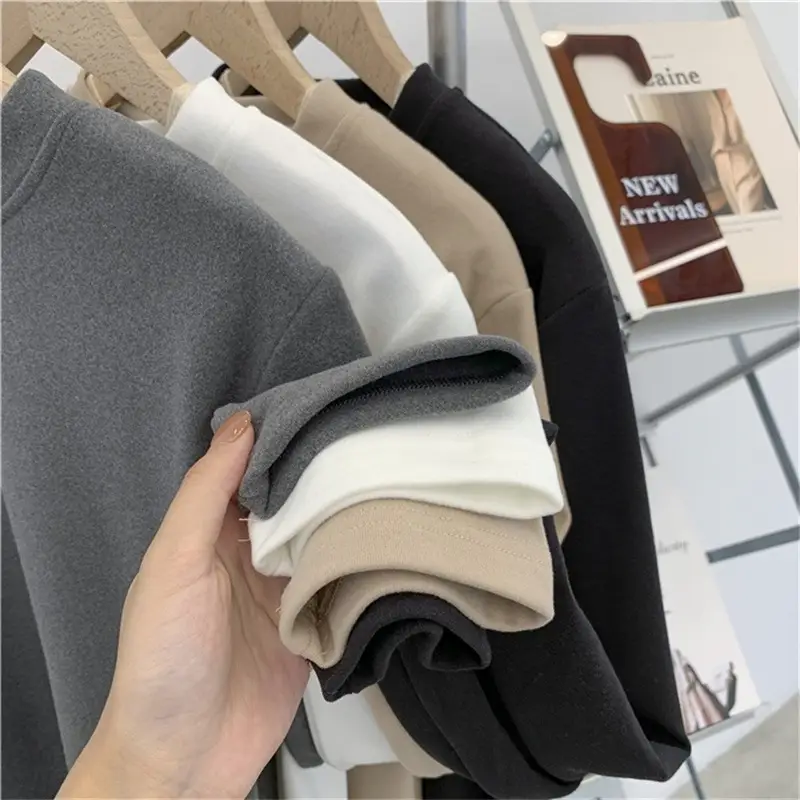 Women's Derong Warm Brushed Long Sleeve T-Shirt White — feature 14