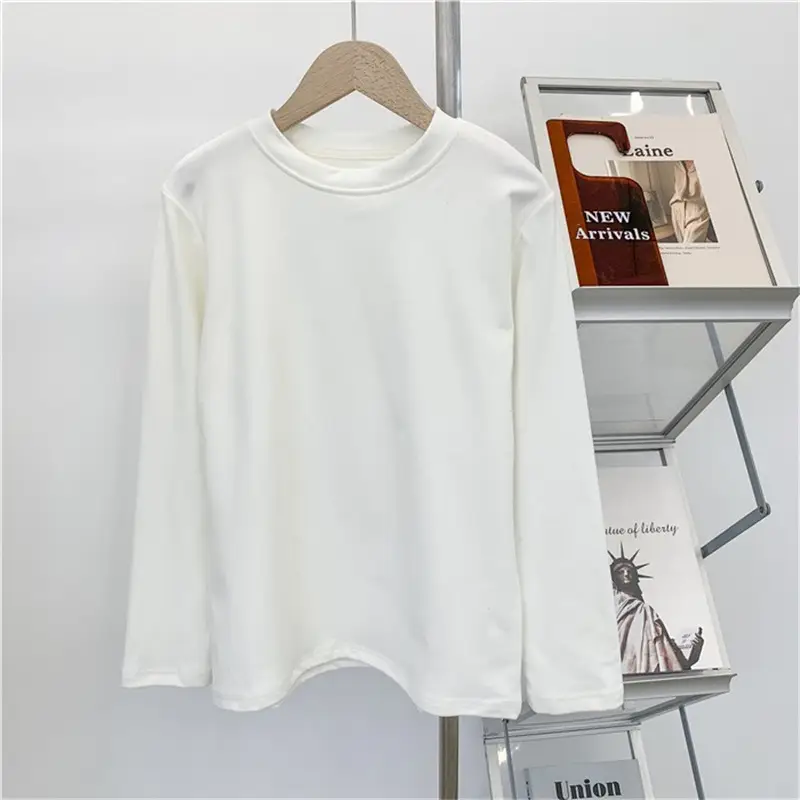 Women's Derong Warm Brushed Long Sleeve T-Shirt White — feature 15