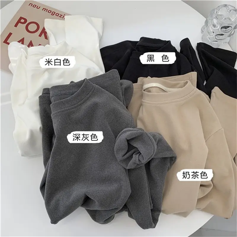 Women's Derong Warm Brushed Long Sleeve T-Shirt White — feature 4