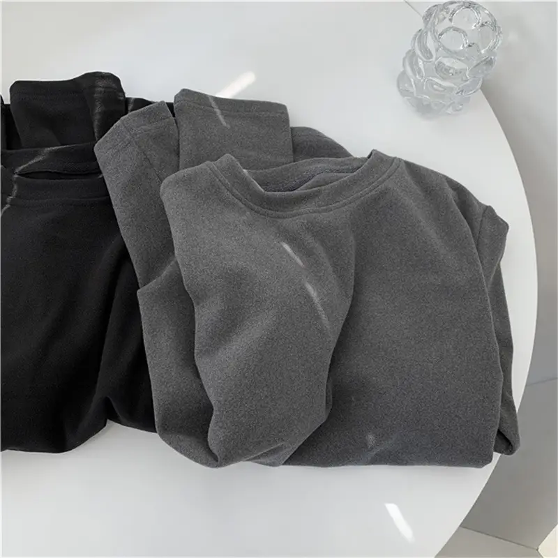 Women's Derong Warm Brushed Long Sleeve T-Shirt White — feature 6