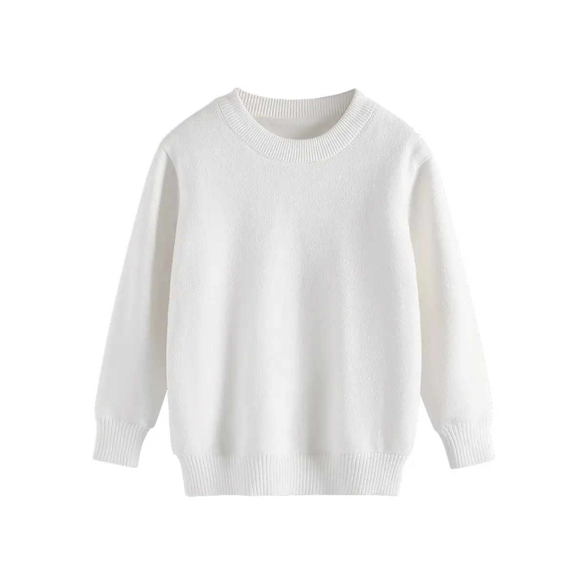 Children's White Knitted Sweater Large Boys Winter Wear