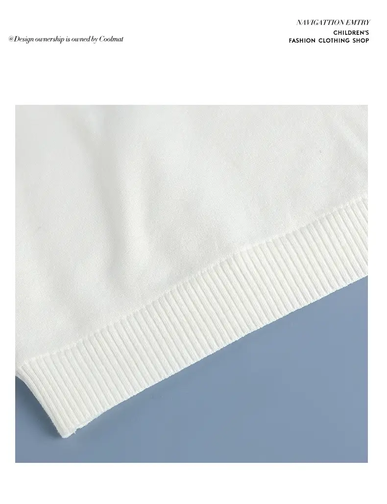 Children's White Knitted Sweater Large Boys Winter Wear — feature 10