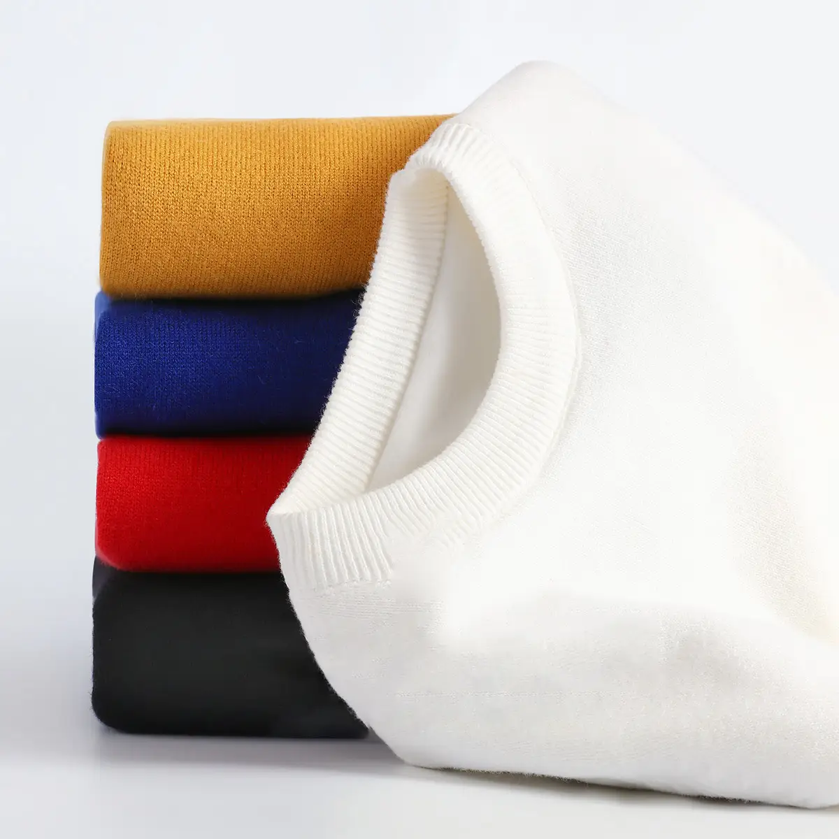 Children's White Knitted Sweater Large Boys Winter Wear — feature 12