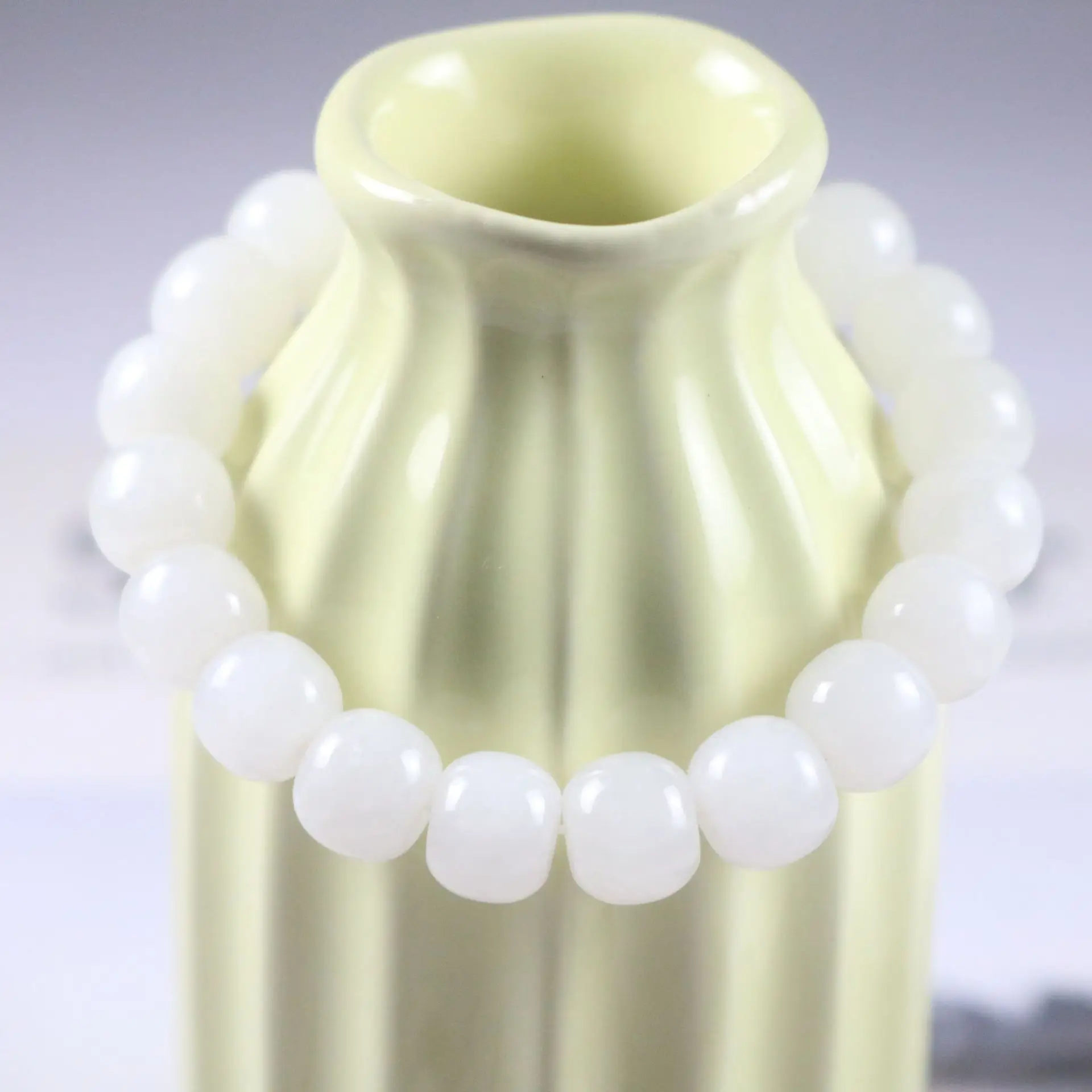 Natural Hetian Jade Bracelet Old Bead Fashion Gift - Image 6