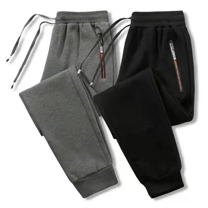 Men's Black Camo Zippered Sweatpants Large - Image 19